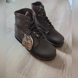 GEORGIA BOOT AMP LT POWER WEDGE WORK 6" BOOTS GB00518 - Size US 12M